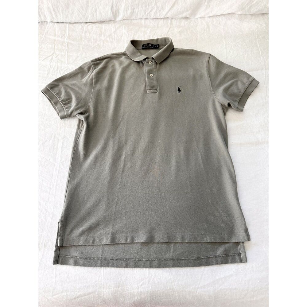 Polo Ralph Lauren Polo Shirt Men’s L Gray Cotton Short Sleeve Pony Logo Preppy